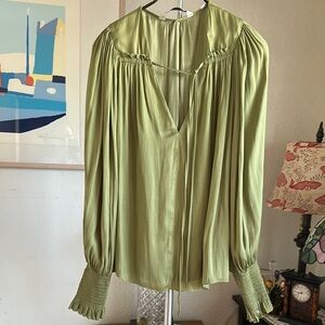 Rebecca Taylor Elegant Green Women's Blouse S